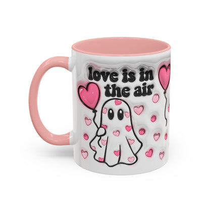 Valentine’s Day mug with heart-themed design, perfect gift for lovers.