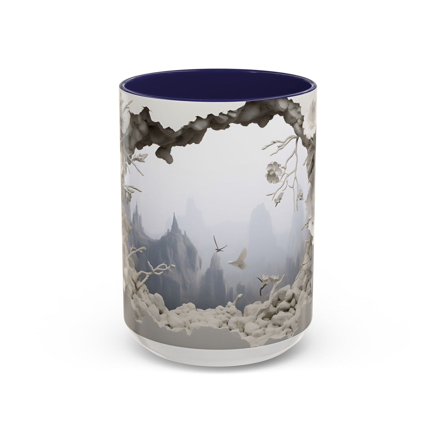 Elevate Your Morning Routine with the 3D Misty Forest - Accent Coffee Mug (11, 15oz) Mely Mela