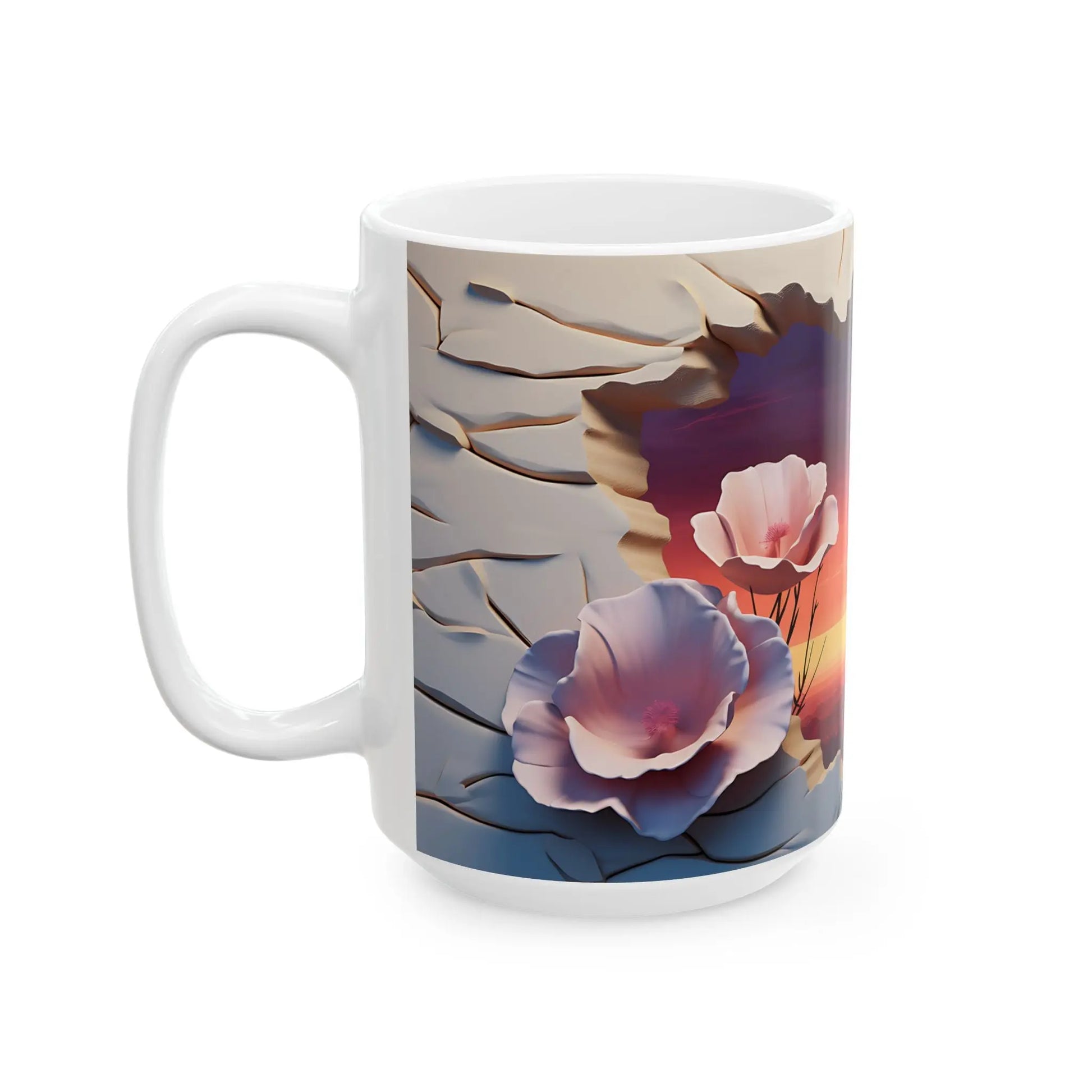 Elevate Every Sip with the 3D Canyon at Dusk - Ceramic Mug (11oz, 15oz) Mely Mela