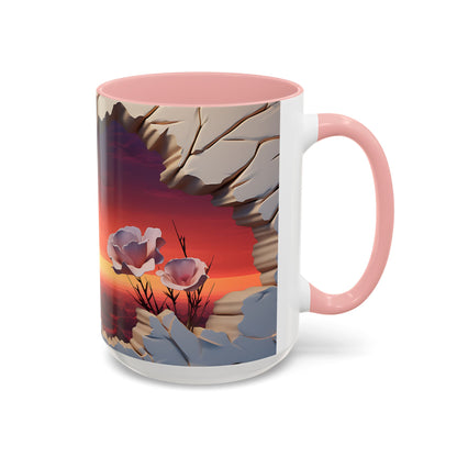 Elevate Every Sip with the 3D Canyon at Dusk - Accent Coffee Mug (11, 15oz) Mely Mela