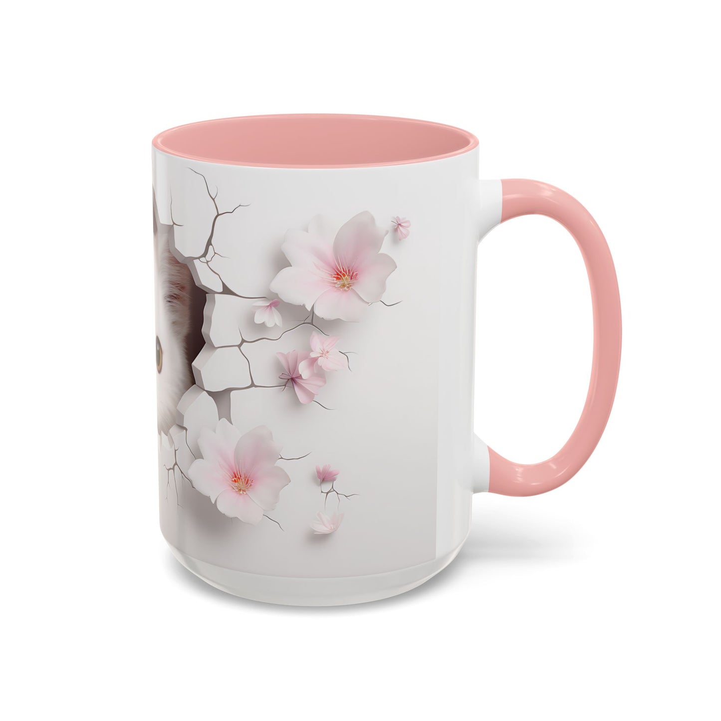 Elevate Your Coffee Moments with the 3D White Cat - Accent Coffee Mug (11, 15oz) Mely Mela