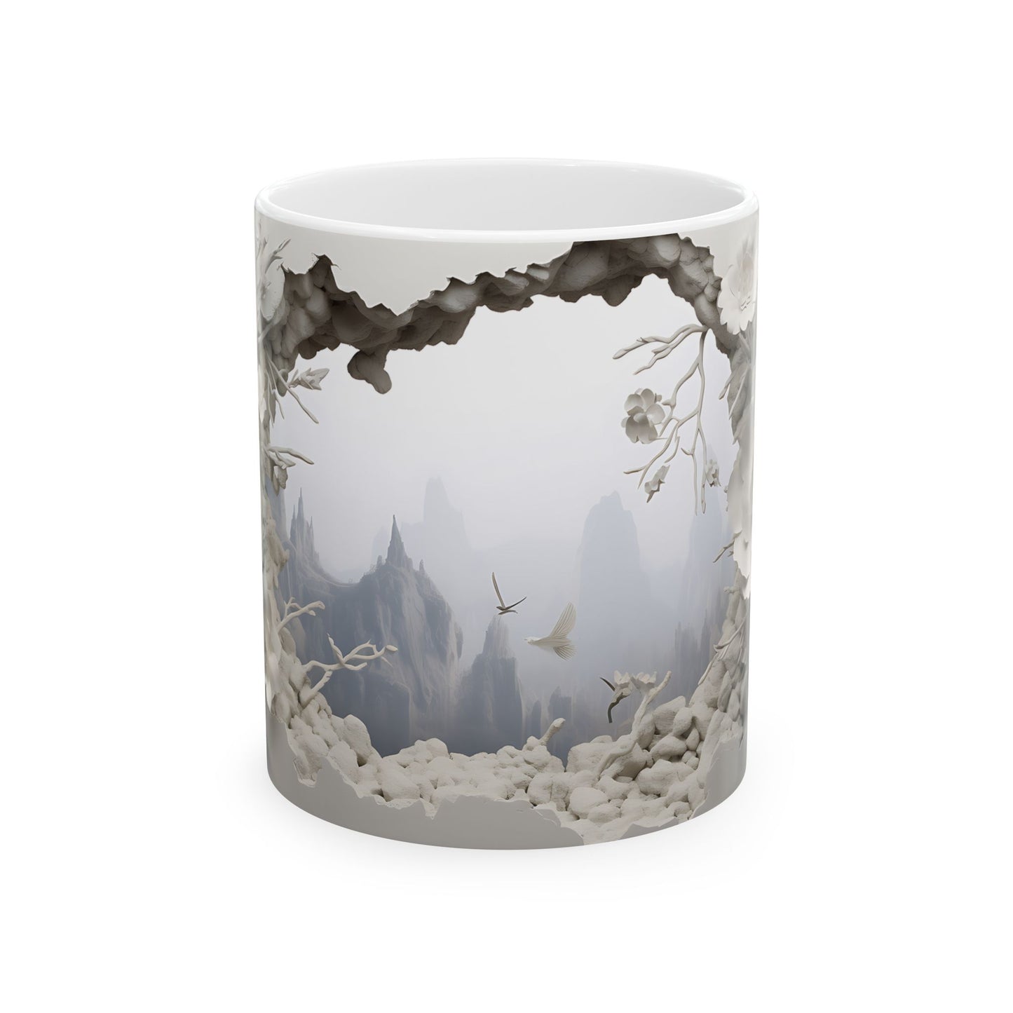 Elevate Your Morning Routine with the 3D Misty Forest - Ceramic Mug (11oz, 15oz) Mely Mela