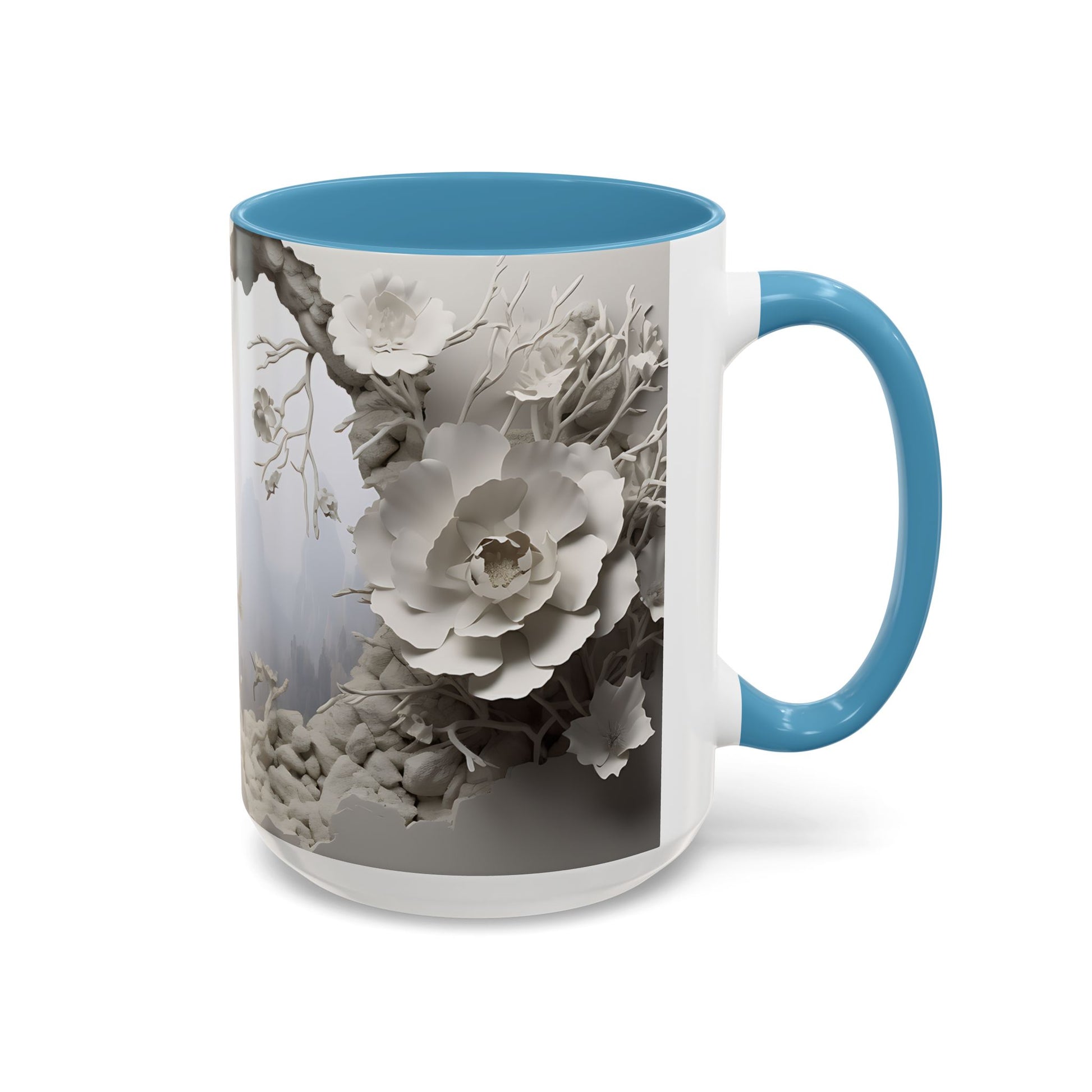 Elevate Your Morning Routine with the 3D Misty Forest - Accent Coffee Mug (11, 15oz) Mely Mela