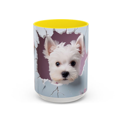 Adorable and Functional: 3D Dog - Accent Coffee Mug (11oz, 15oz) Mely Mela