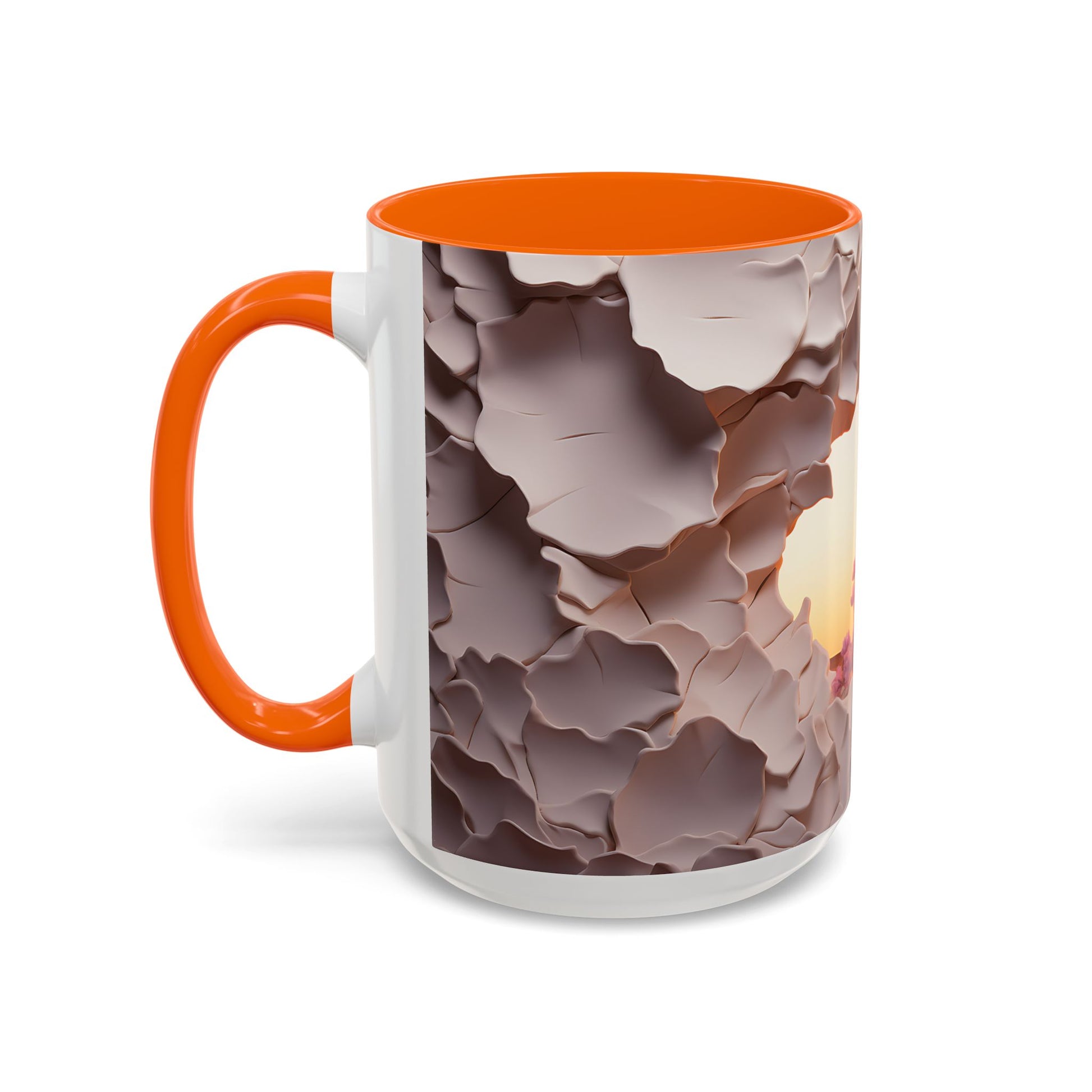 Elevate Your Coffee Break with the 3D Canyon at Dusk - Accent Coffee Mug (11oz, 15oz) Mely Mela