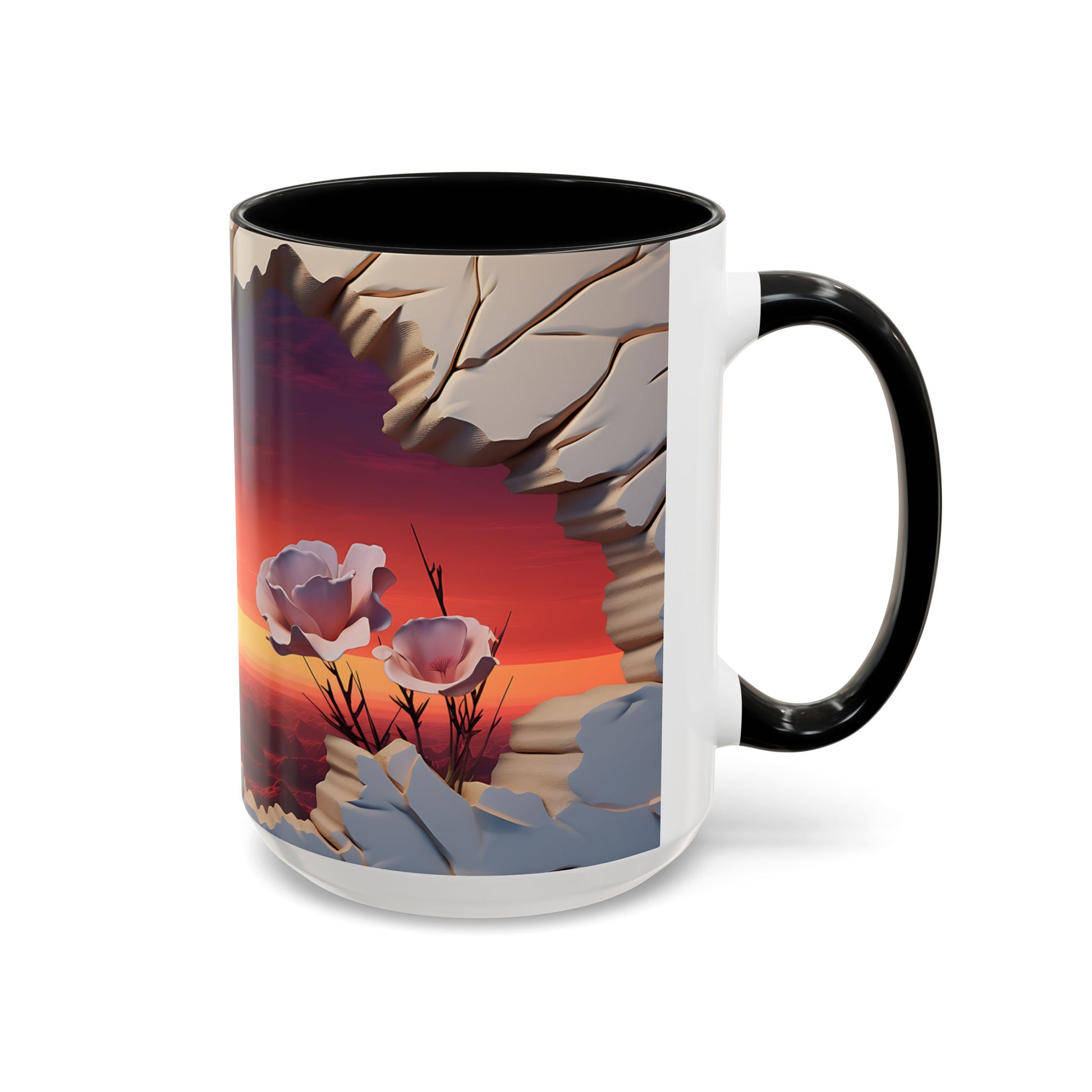 Elevate Every Sip with the 3D Canyon at Dusk - Accent Coffee Mug (11, 15oz) Mely Mela