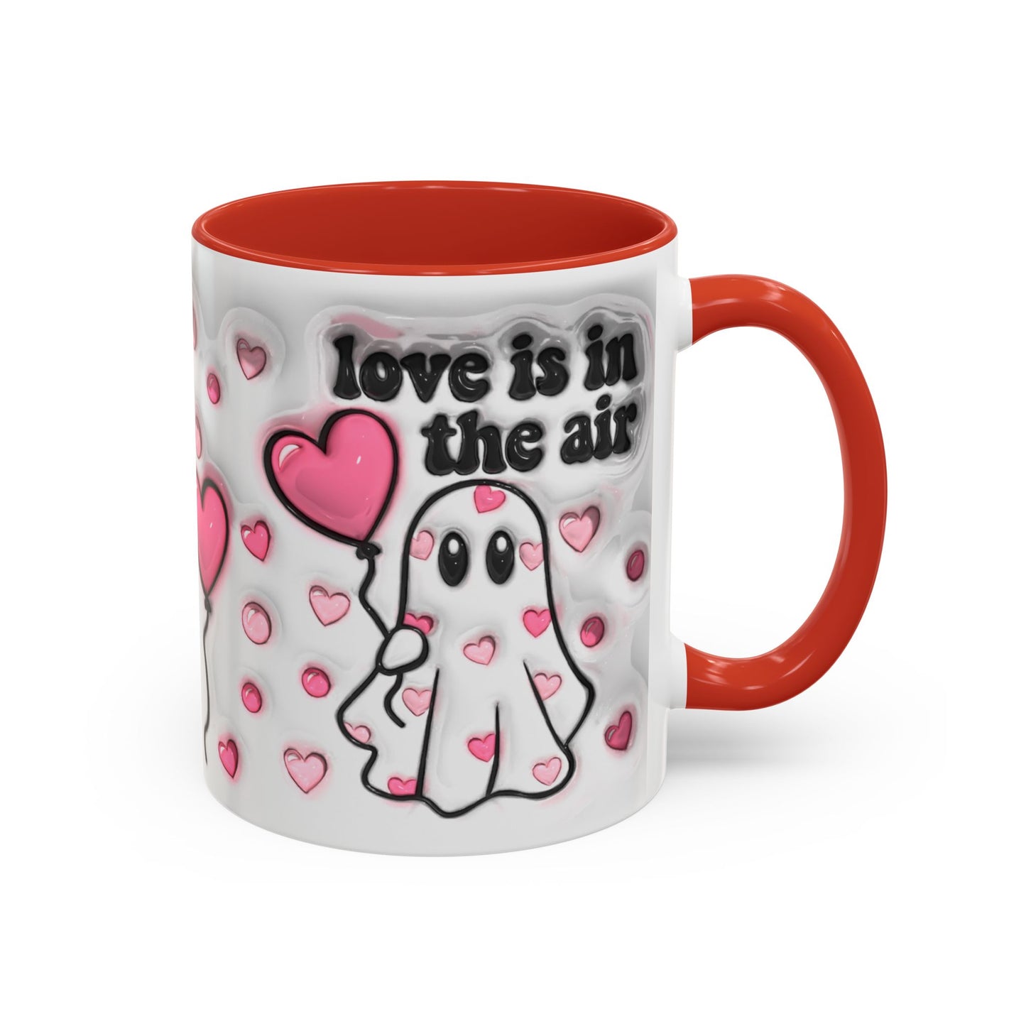 "Love is in the Air" Accent Coffee Mug – Perfect Valentine’s Day Gift (11oz & 15oz) Mely Mela