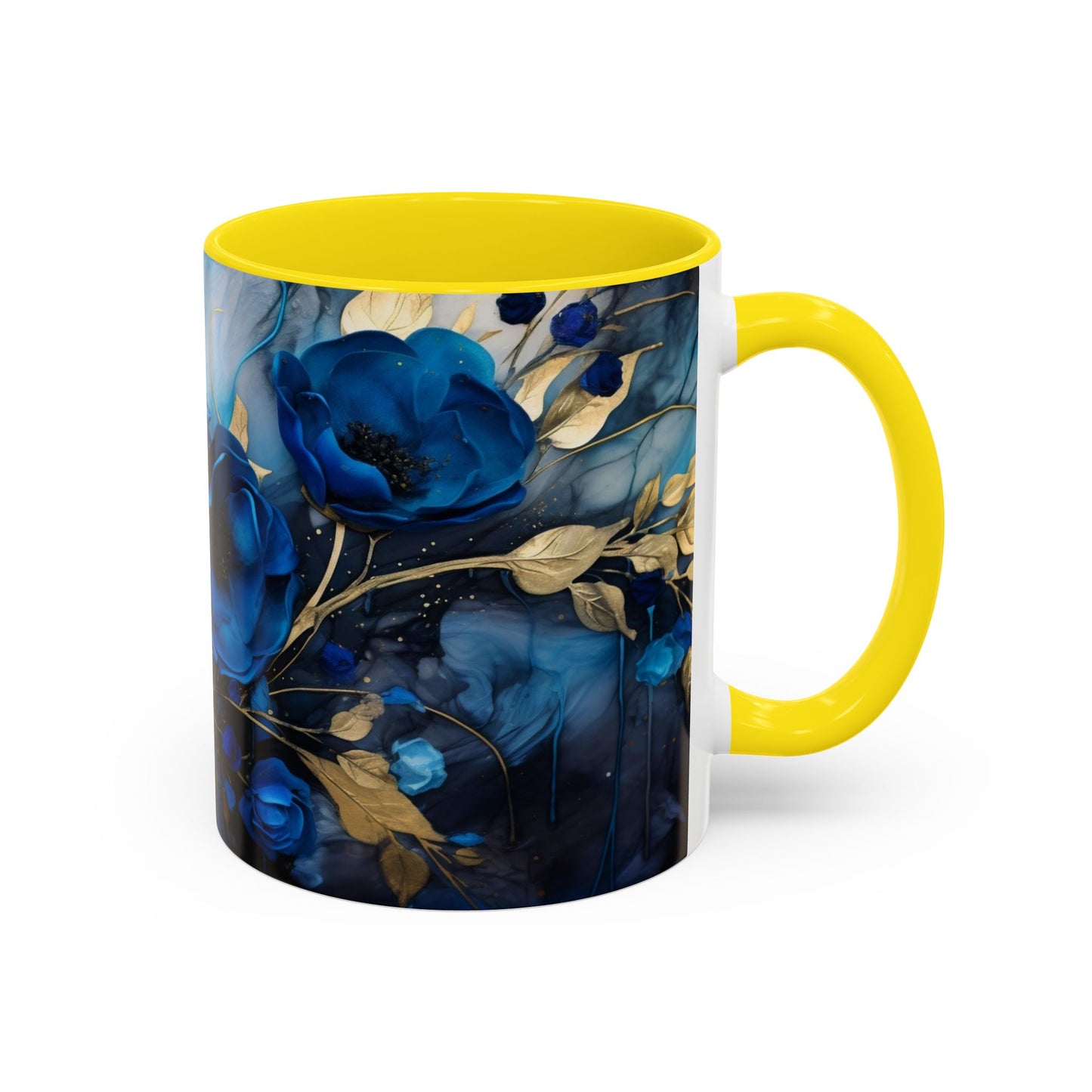 Elegance in Every Sip: Blue Roses - Accent Coffee Mug (11, 15oz) Mely Mela