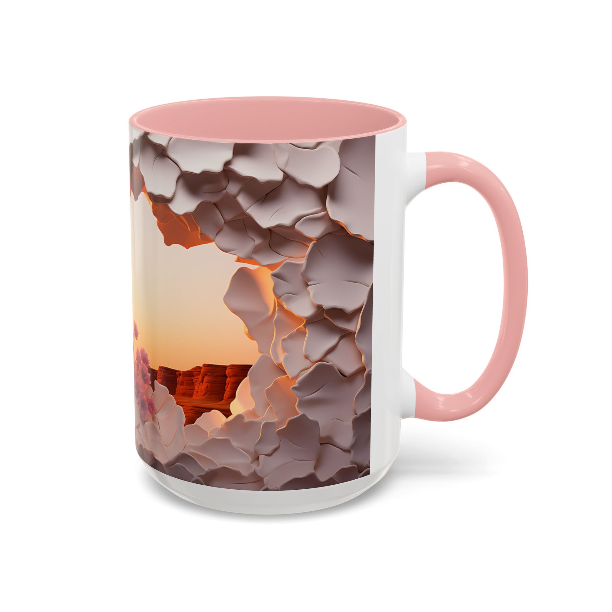 Elevate Your Coffee Break with the 3D Canyon at Dusk - Accent Coffee Mug (11oz, 15oz) Mely Mela