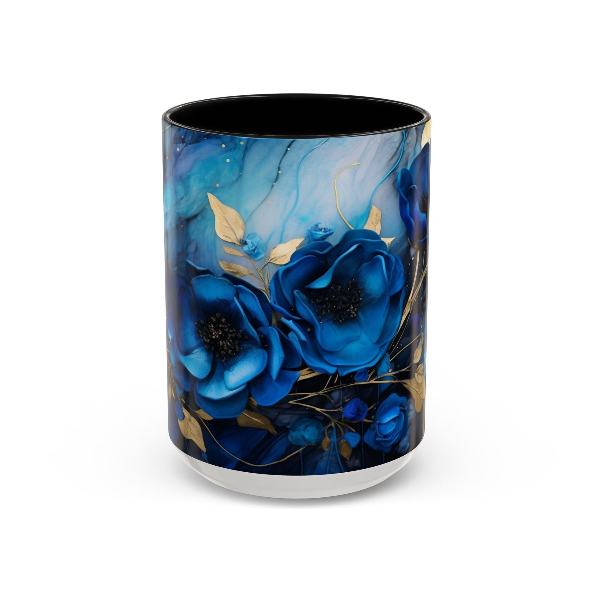 Elegance in Every Sip: Blue Roses - Accent Coffee Mug (11, 15oz) Mely Mela