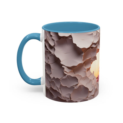 Elevate Your Coffee Break with the 3D Canyon at Dusk - Accent Coffee Mug (11oz, 15oz) Mely Mela