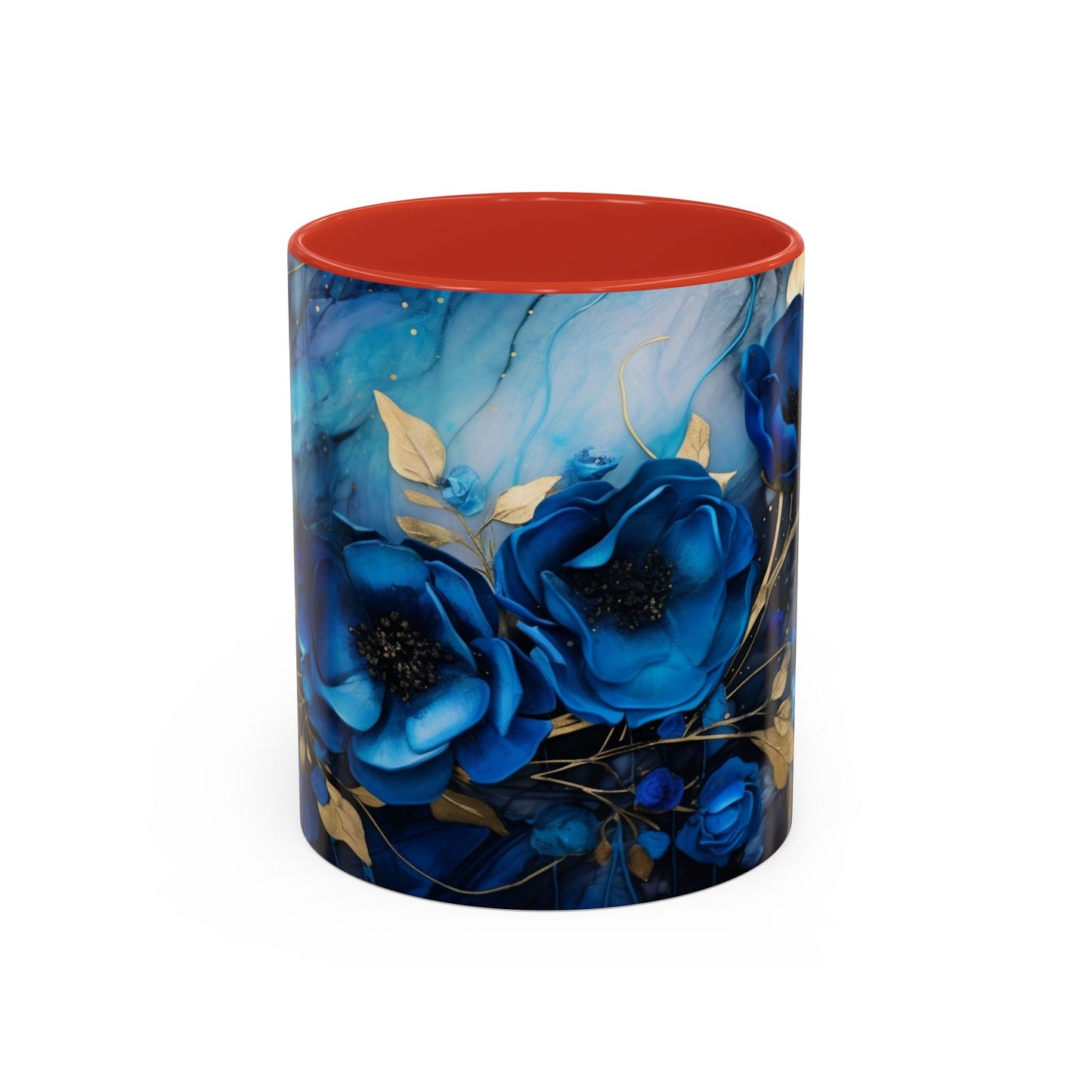 Elegance in Every Sip: Blue Roses - Accent Coffee Mug (11, 15oz) Mely Mela