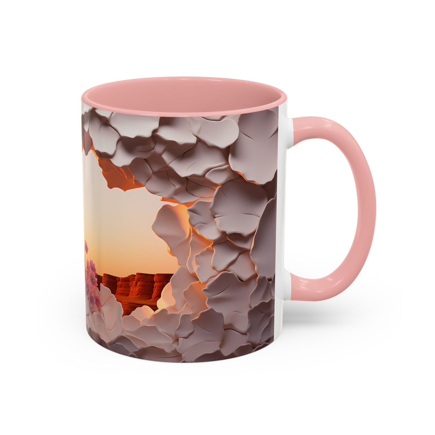 Elevate Your Coffee Break with the 3D Canyon at Dusk - Accent Coffee Mug (11oz, 15oz) Mely Mela