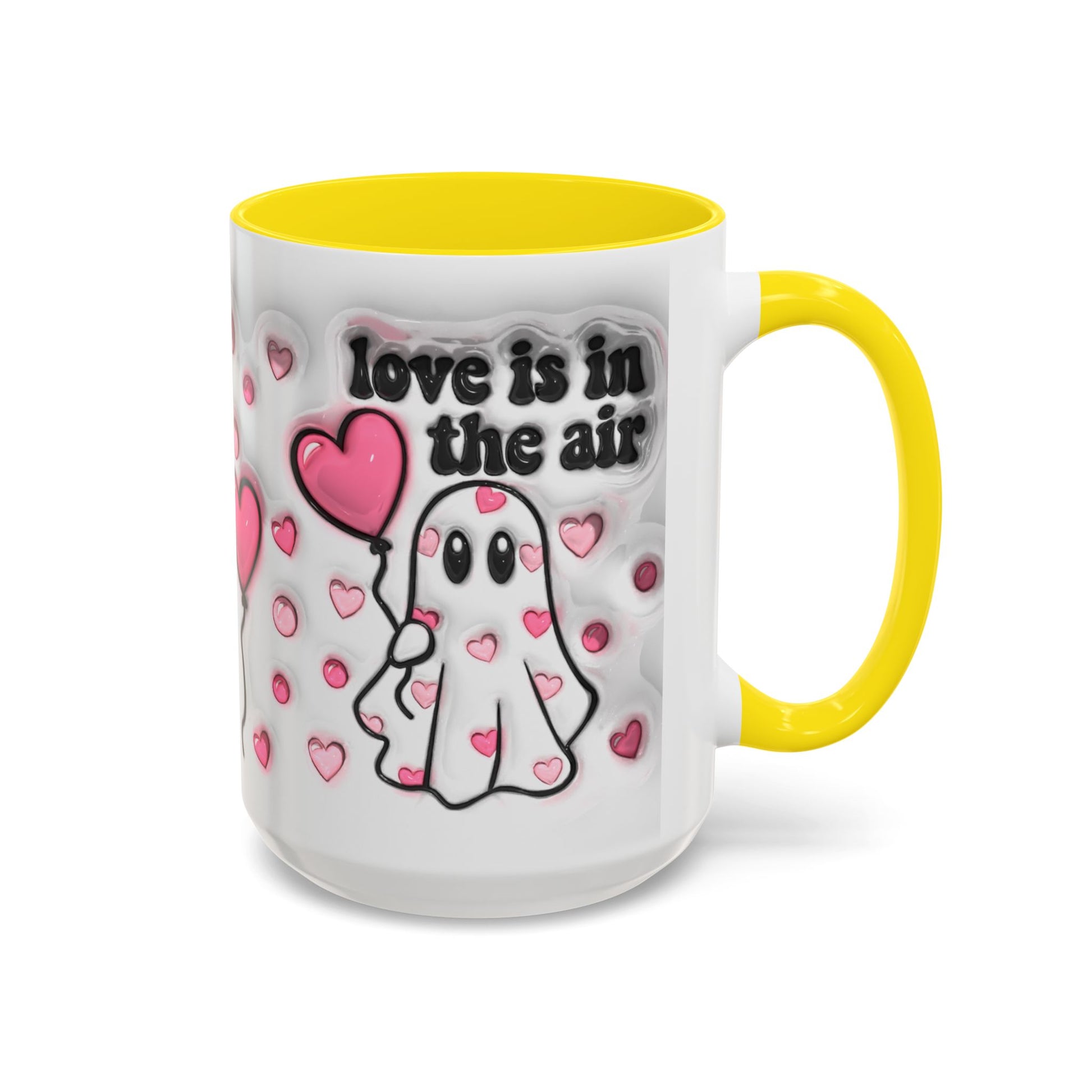 "Love is in the Air" Accent Coffee Mug – Perfect Valentine’s Day Gift (11oz & 15oz) Mely Mela