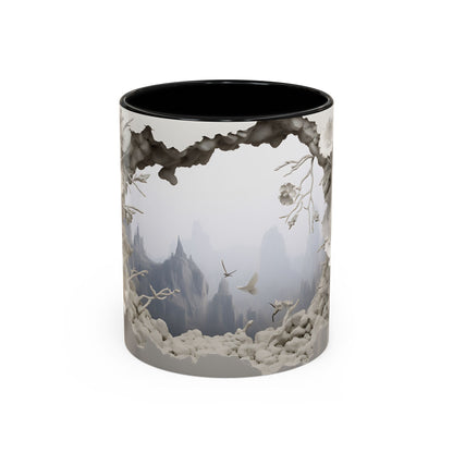 Elevate Your Morning Routine with the 3D Misty Forest - Accent Coffee Mug (11, 15oz) Mely Mela