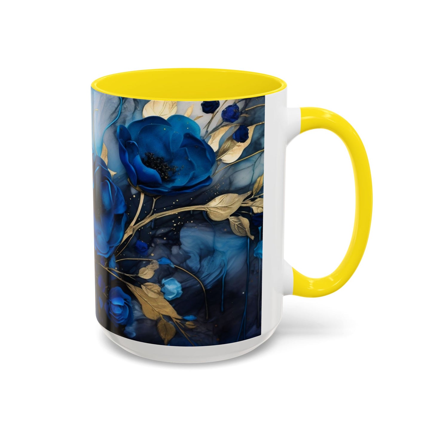 Elegance in Every Sip: Blue Roses - Accent Coffee Mug (11, 15oz) Mely Mela