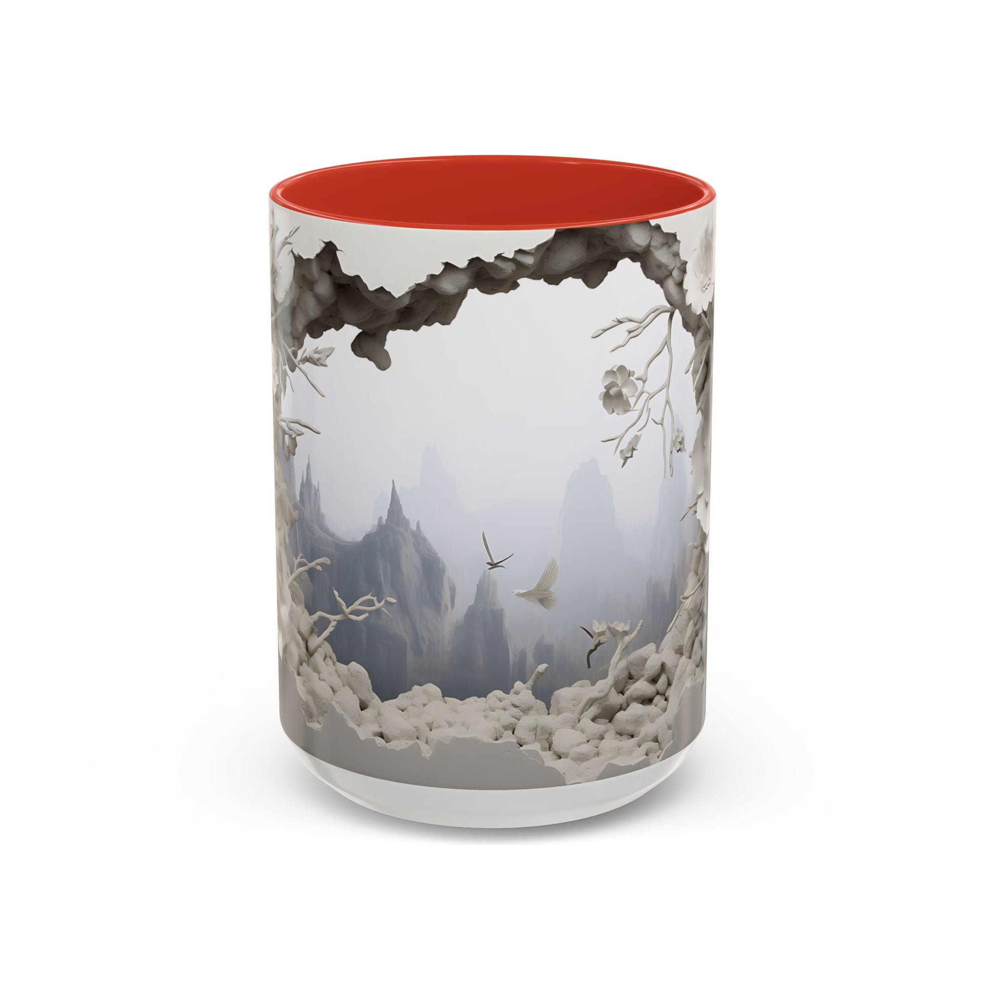 Elevate Your Morning Routine with the 3D Misty Forest - Accent Coffee Mug (11, 15oz) Mely Mela