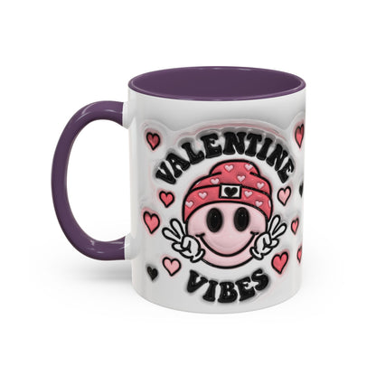 Valentine Vibes - Accent Coffee Mug (11oz, 15oz) Mely Mela