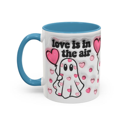 "Love is in the Air" Accent Coffee Mug – Perfect Valentine’s Day Gift (11oz & 15oz) Mely Mela