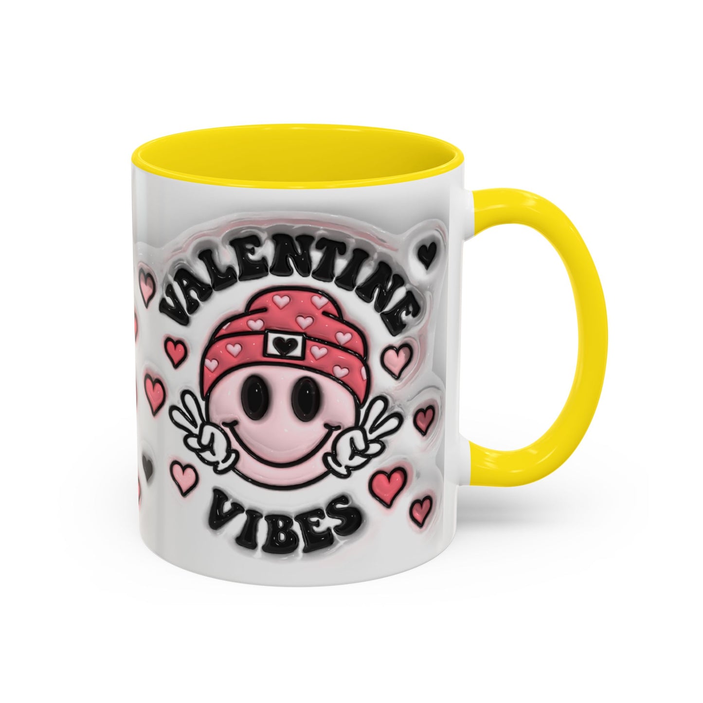 Valentine Vibes - Accent Coffee Mug (11oz, 15oz) Mely Mela