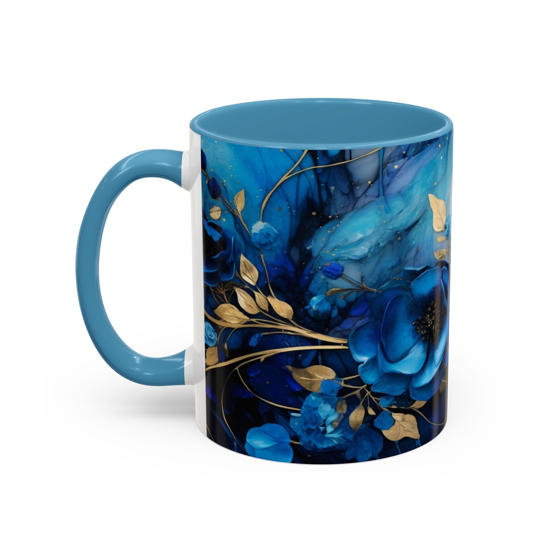 Elegance in Every Sip: Blue Roses - Accent Coffee Mug (11, 15oz) Mely Mela