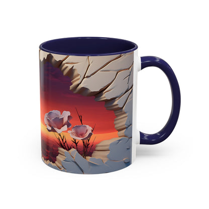 Elevate Every Sip with the 3D Canyon at Dusk - Accent Coffee Mug (11, 15oz) Mely Mela