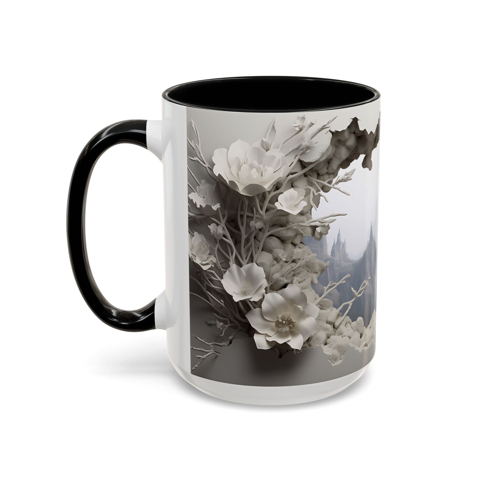 Elevate Your Morning Routine with the 3D Misty Forest - Accent Coffee Mug (11, 15oz) Mely Mela