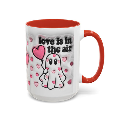 "Love is in the Air" Accent Coffee Mug – Perfect Valentine’s Day Gift (11oz & 15oz) Mely Mela