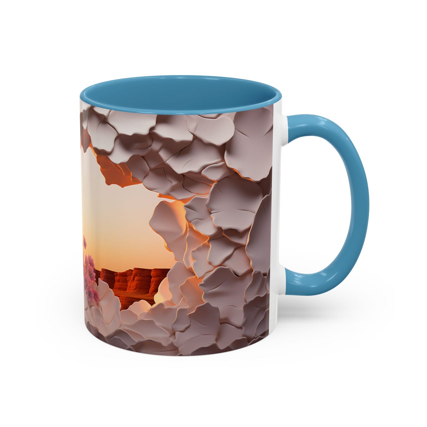 Elevate Your Coffee Break with the 3D Canyon at Dusk - Accent Coffee Mug (11oz, 15oz) Mely Mela