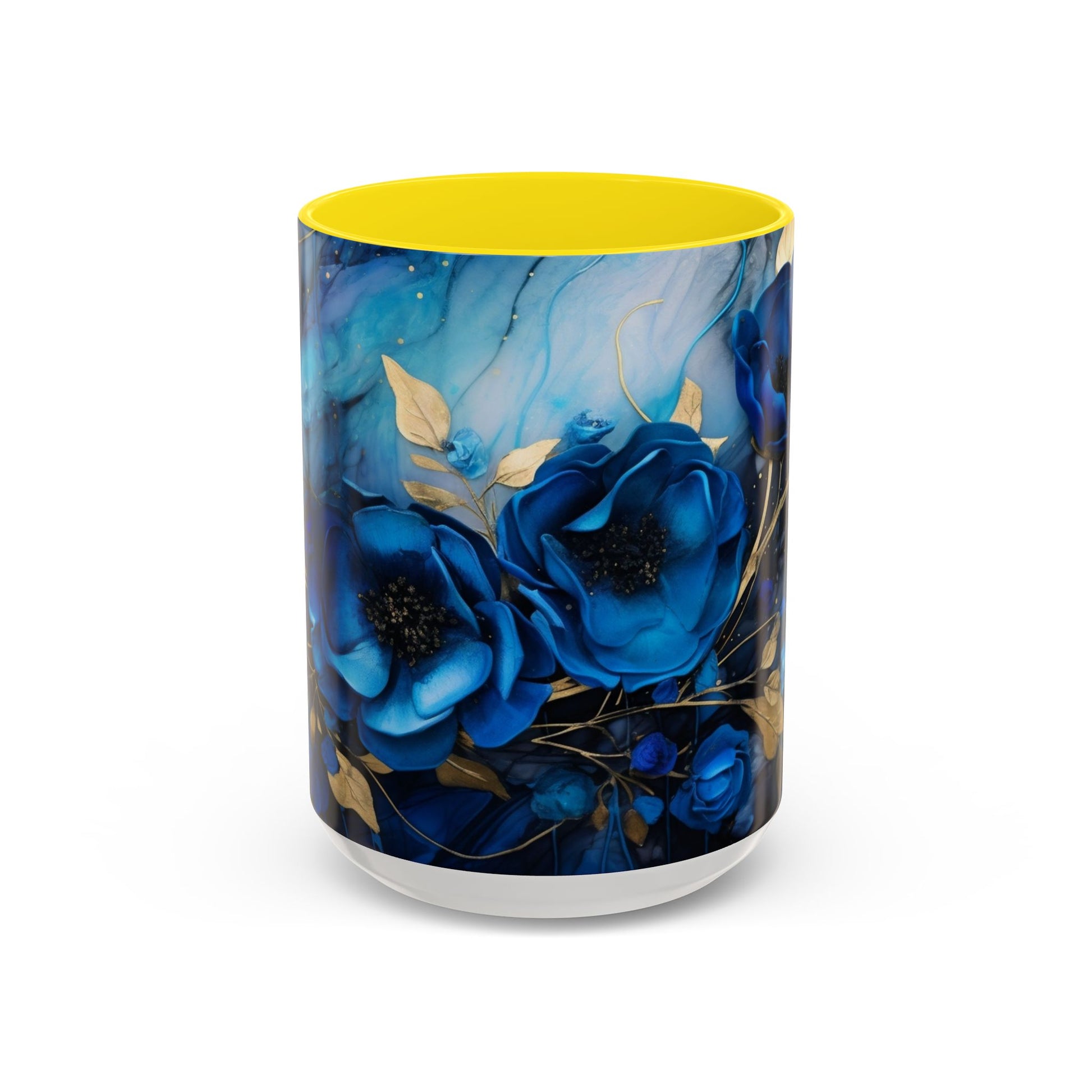 Elegance in Every Sip: Blue Roses - Accent Coffee Mug (11, 15oz) Mely Mela