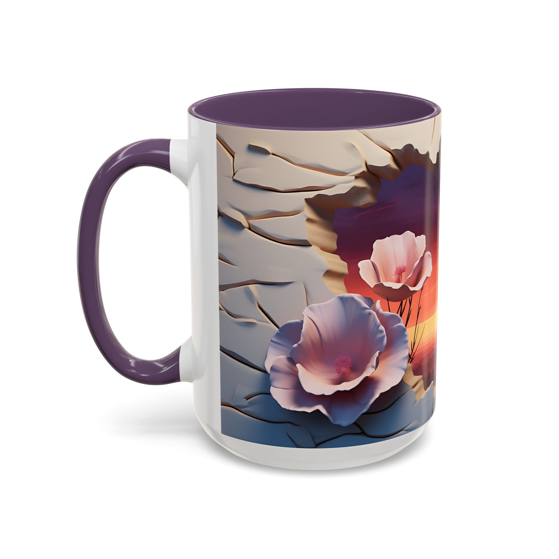 Elevate Every Sip with the 3D Canyon at Dusk - Accent Coffee Mug (11, 15oz) Mely Mela