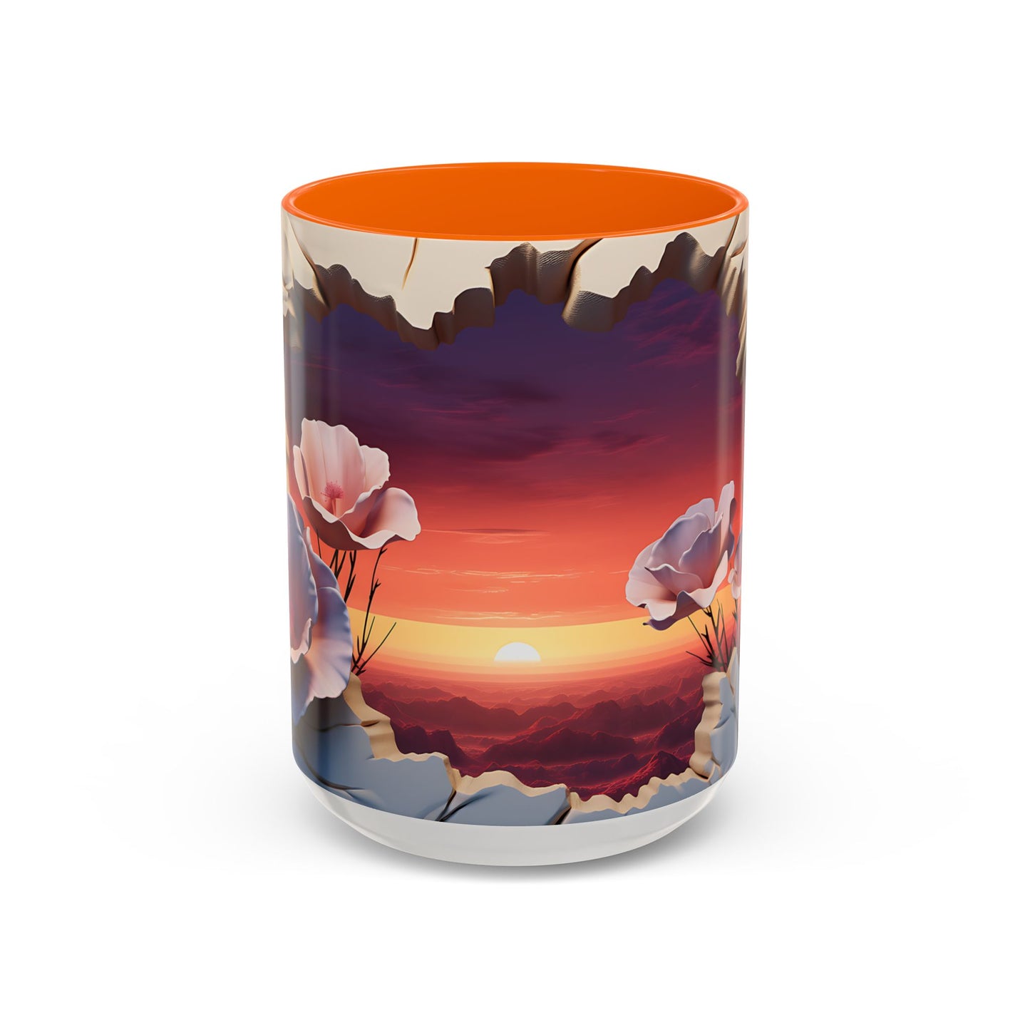 Elevate Every Sip with the 3D Canyon at Dusk - Accent Coffee Mug (11, 15oz) Mely Mela