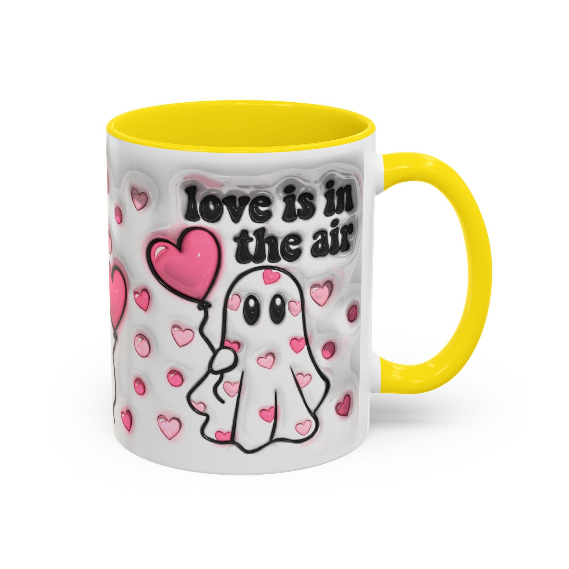 "Love is in the Air" Accent Coffee Mug – Perfect Valentine’s Day Gift (11oz & 15oz) Mely Mela