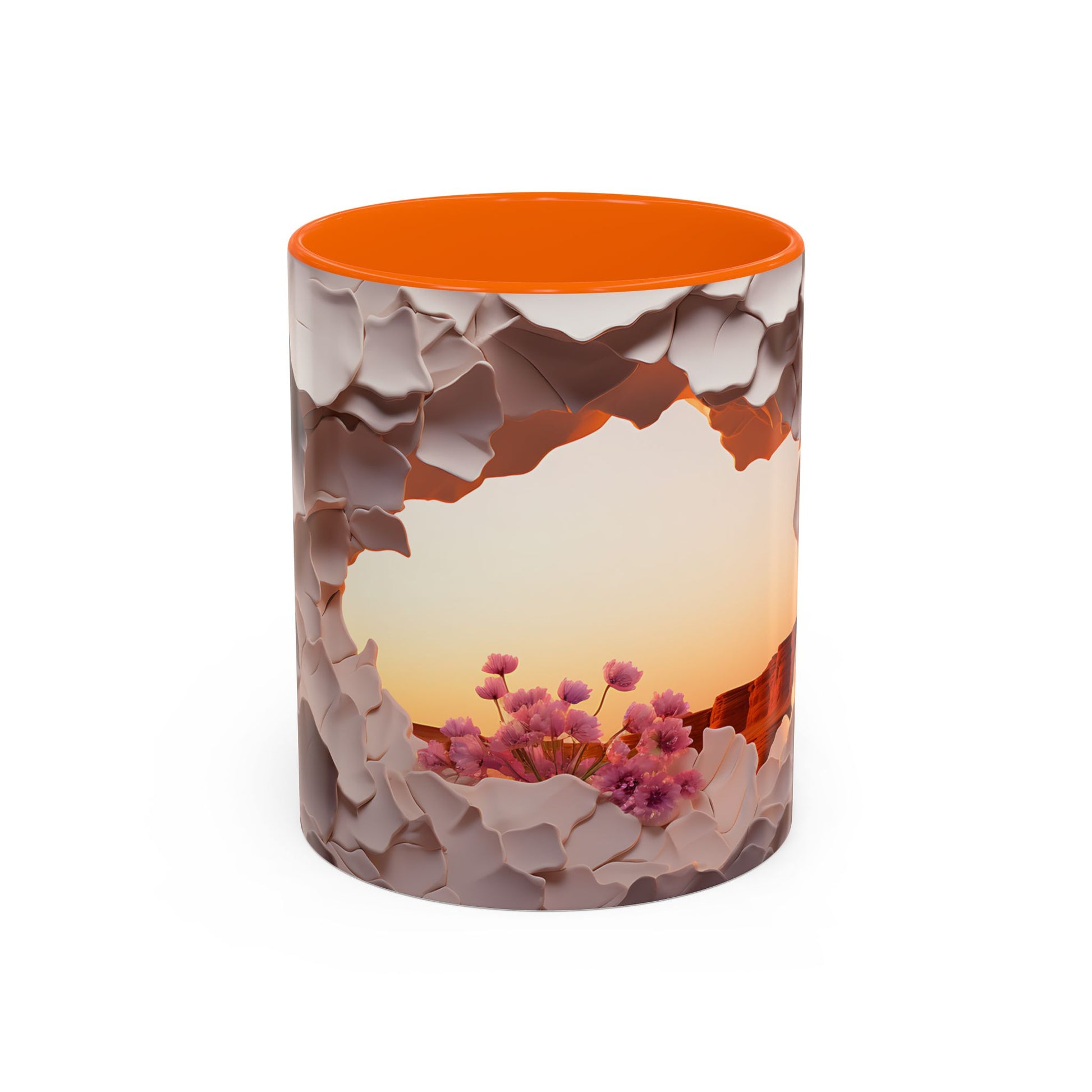 Elevate Your Coffee Break with the 3D Canyon at Dusk - Accent Coffee Mug (11oz, 15oz) Mely Mela