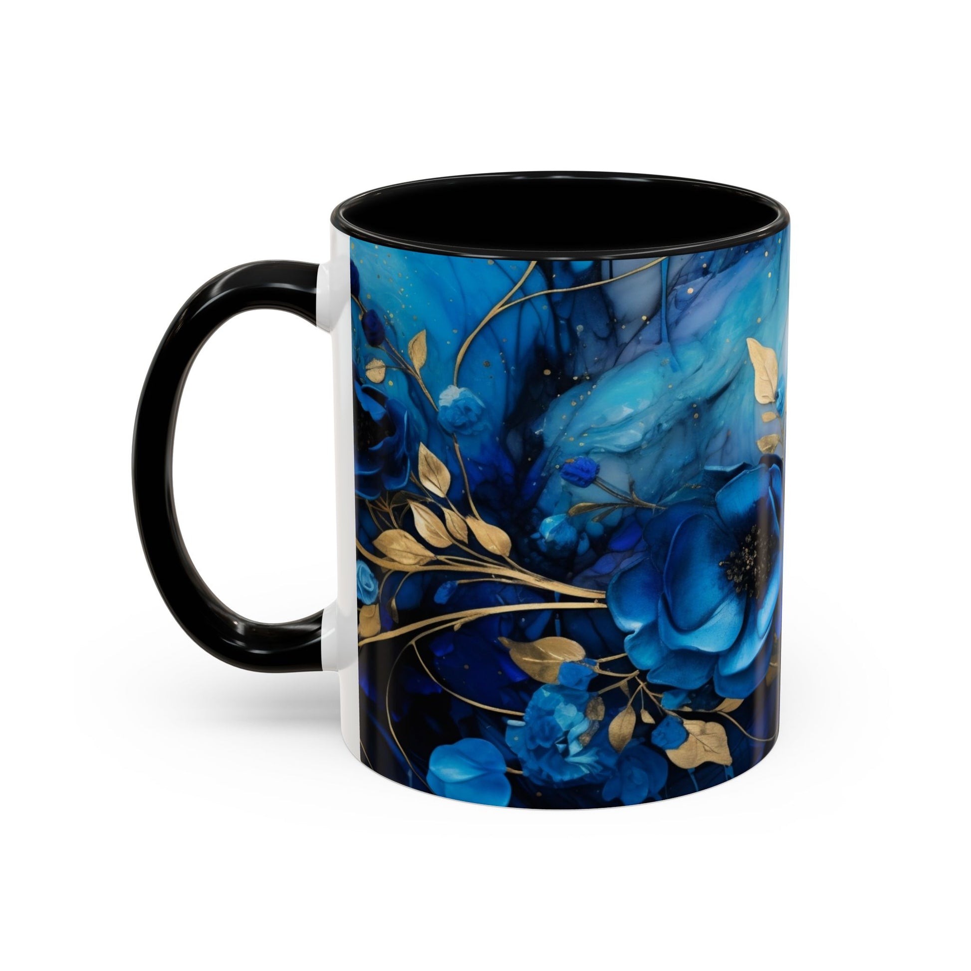 Elegance in Every Sip: Blue Roses - Accent Coffee Mug (11, 15oz) Mely Mela