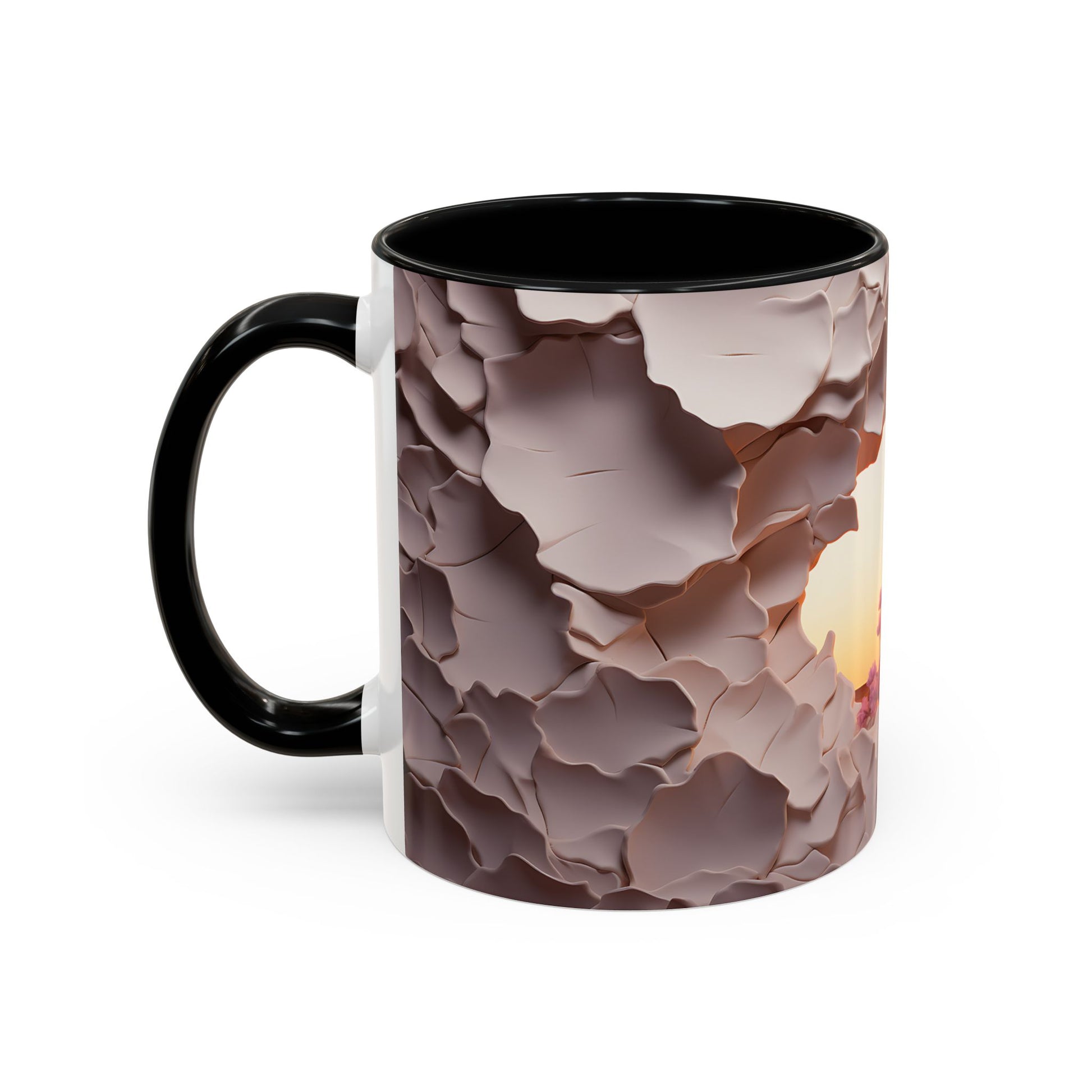 Elevate Your Coffee Break with the 3D Canyon at Dusk - Accent Coffee Mug (11oz, 15oz) Mely Mela