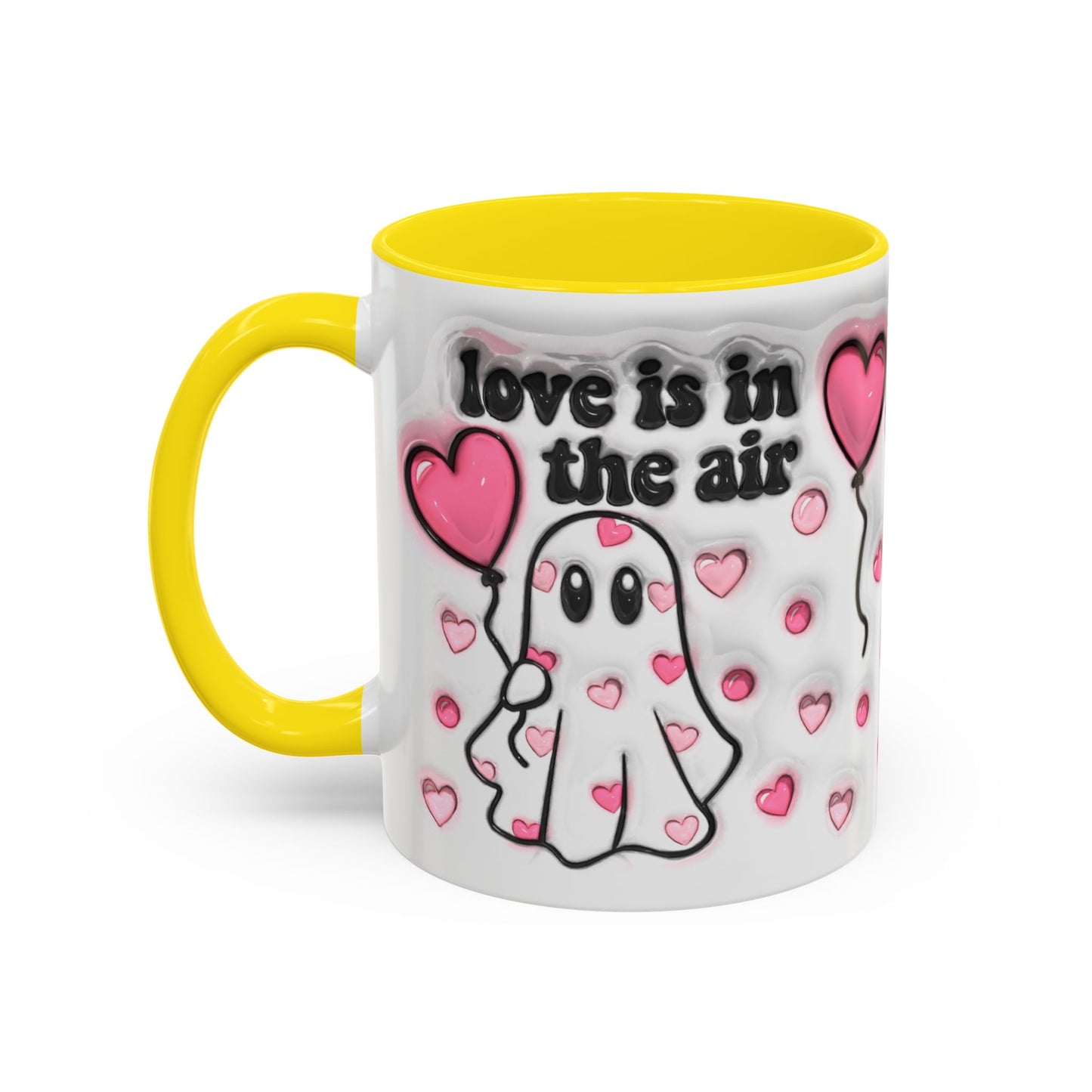 "Love is in the Air" Accent Coffee Mug – Perfect Valentine’s Day Gift (11oz & 15oz) Mely Mela