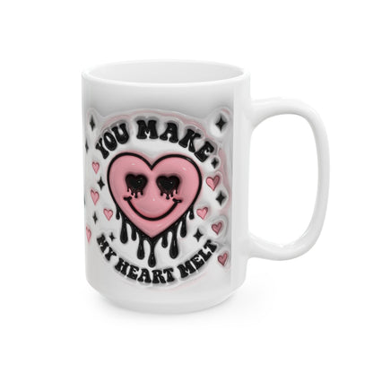 Romantic Valentine's Day gift featuring "You Make My Heart Melt" design.