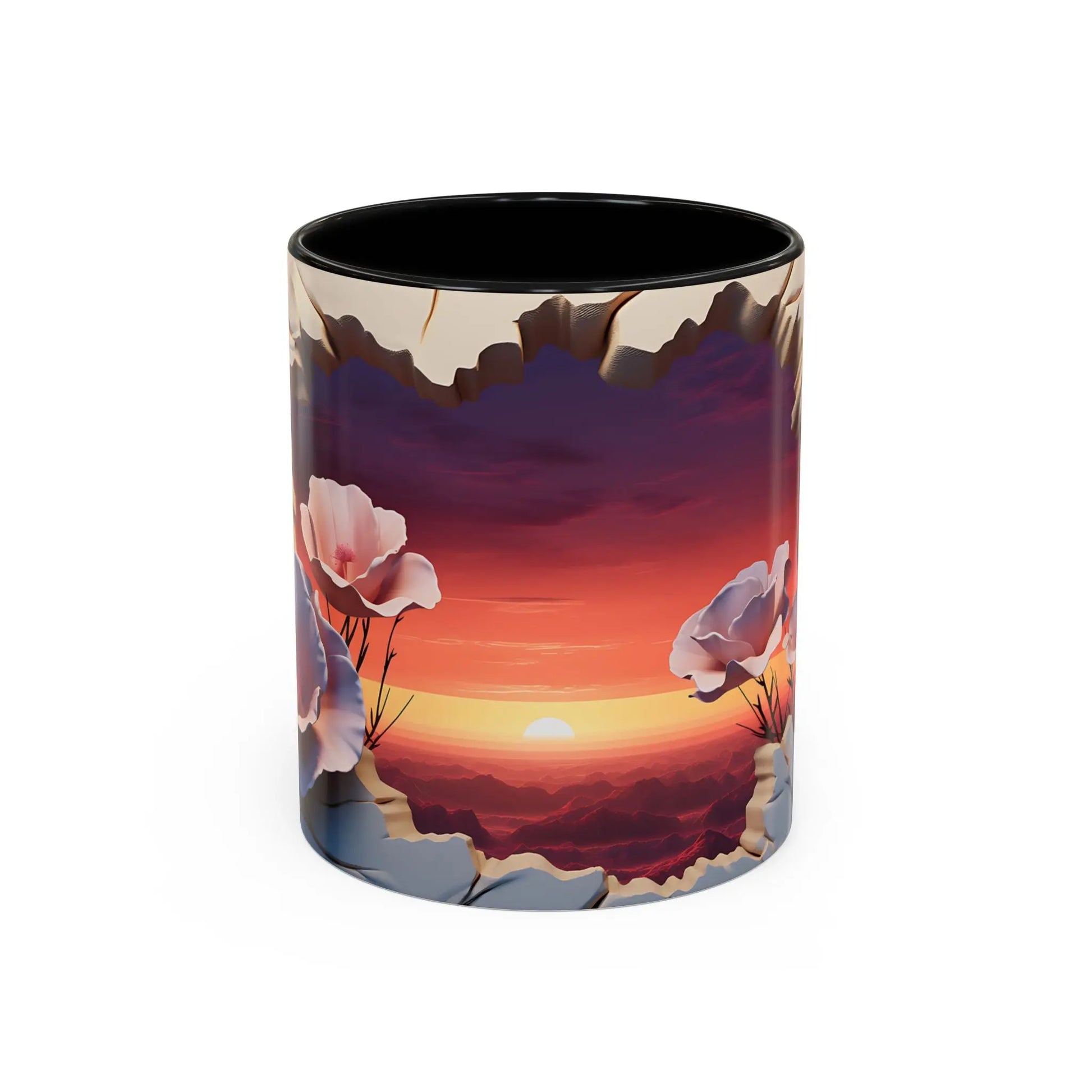 Elevate Every Sip with the 3D Canyon at Dusk - Accent Coffee Mug (11, 15oz) Mely Mela