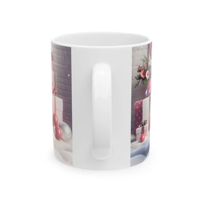 Bring Charm to Every Sip with the 3D Valentine Cute Panda And Heart - Ceramic Mug (11oz, 15oz) Mely Mela