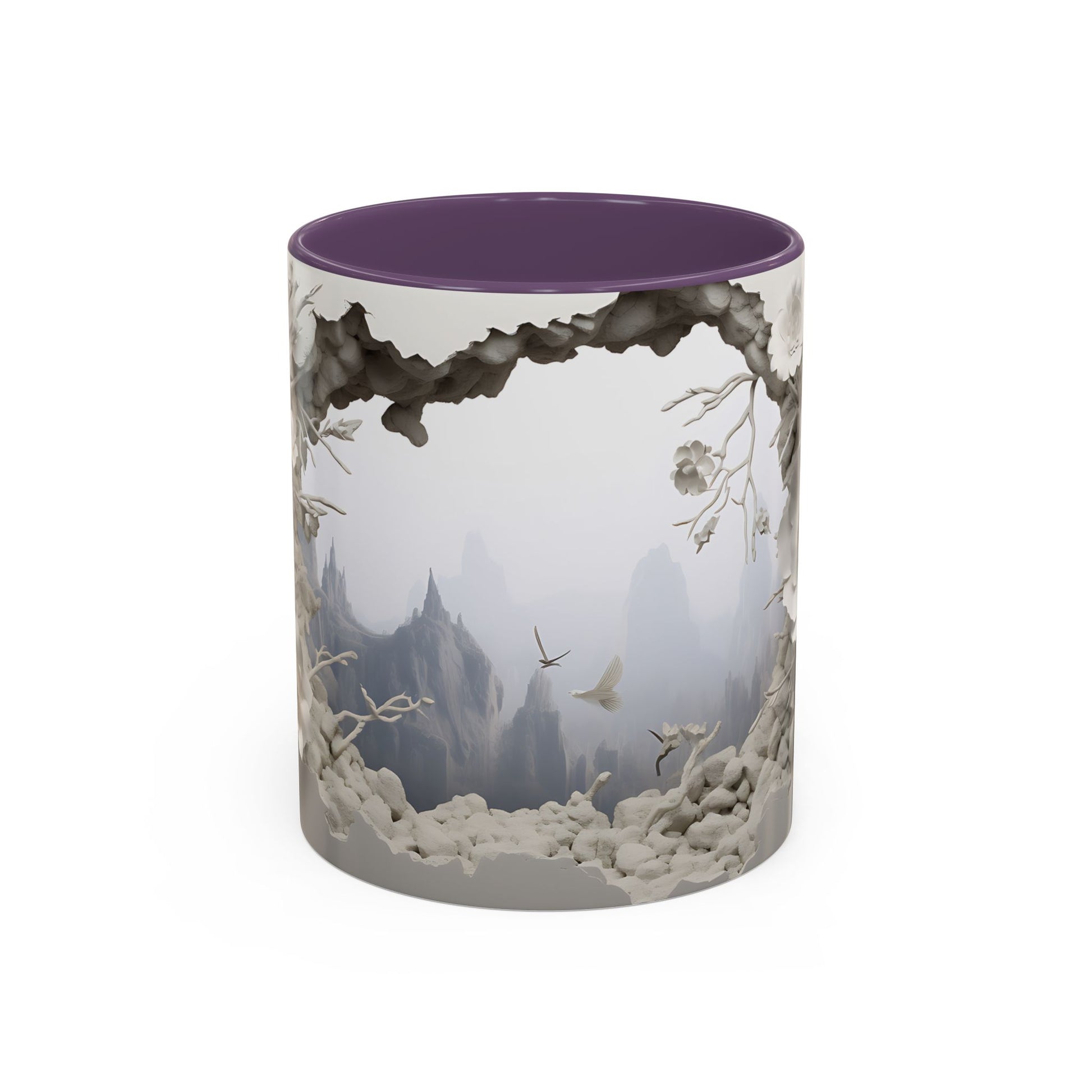 Elevate Your Morning Routine with the 3D Misty Forest - Accent Coffee Mug (11, 15oz) Mely Mela