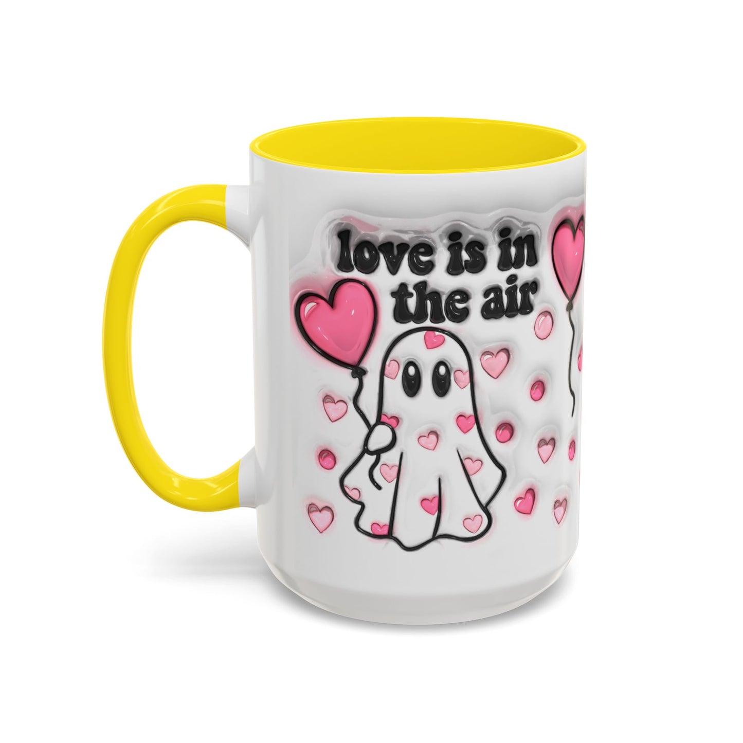 "Love is in the Air" Accent Coffee Mug – Perfect Valentine’s Day Gift (11oz & 15oz) Mely Mela