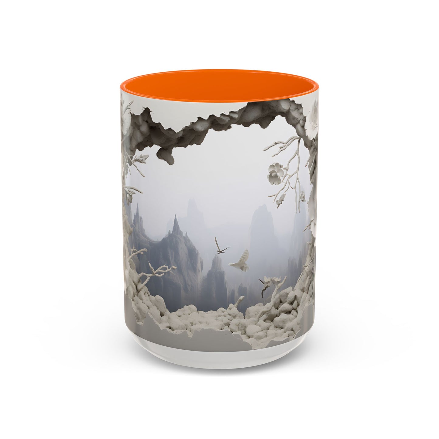 Elevate Your Morning Routine with the 3D Misty Forest - Accent Coffee Mug (11, 15oz) Mely Mela