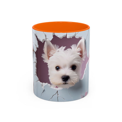 Adorable and Functional: 3D Dog - Accent Coffee Mug (11oz, 15oz) Mely Mela