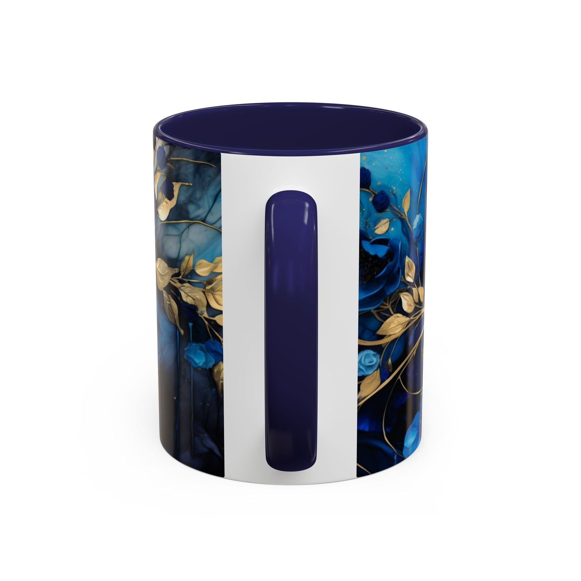 Elegance in Every Sip: Blue Roses - Accent Coffee Mug (11, 15oz) Mely Mela