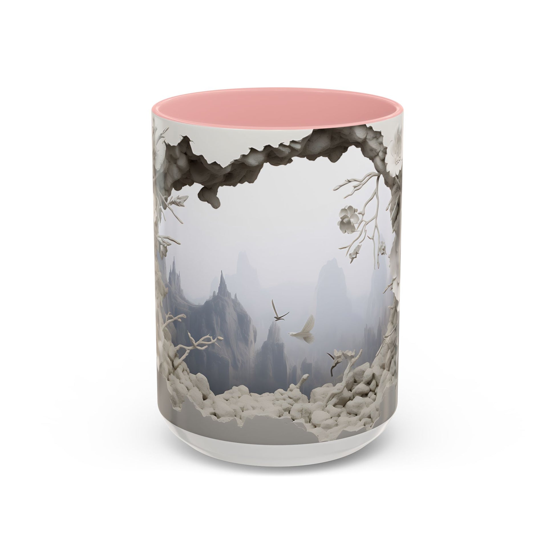 Elevate Your Morning Routine with the 3D Misty Forest - Accent Coffee Mug (11, 15oz) Mely Mela