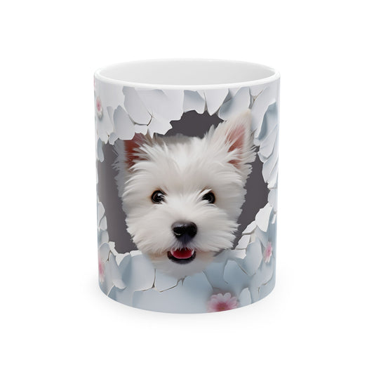 3D Dog - Ceramic Mugs 11oz & 15oz: The Perfect Blend of Charm and Functionality Mely Mela