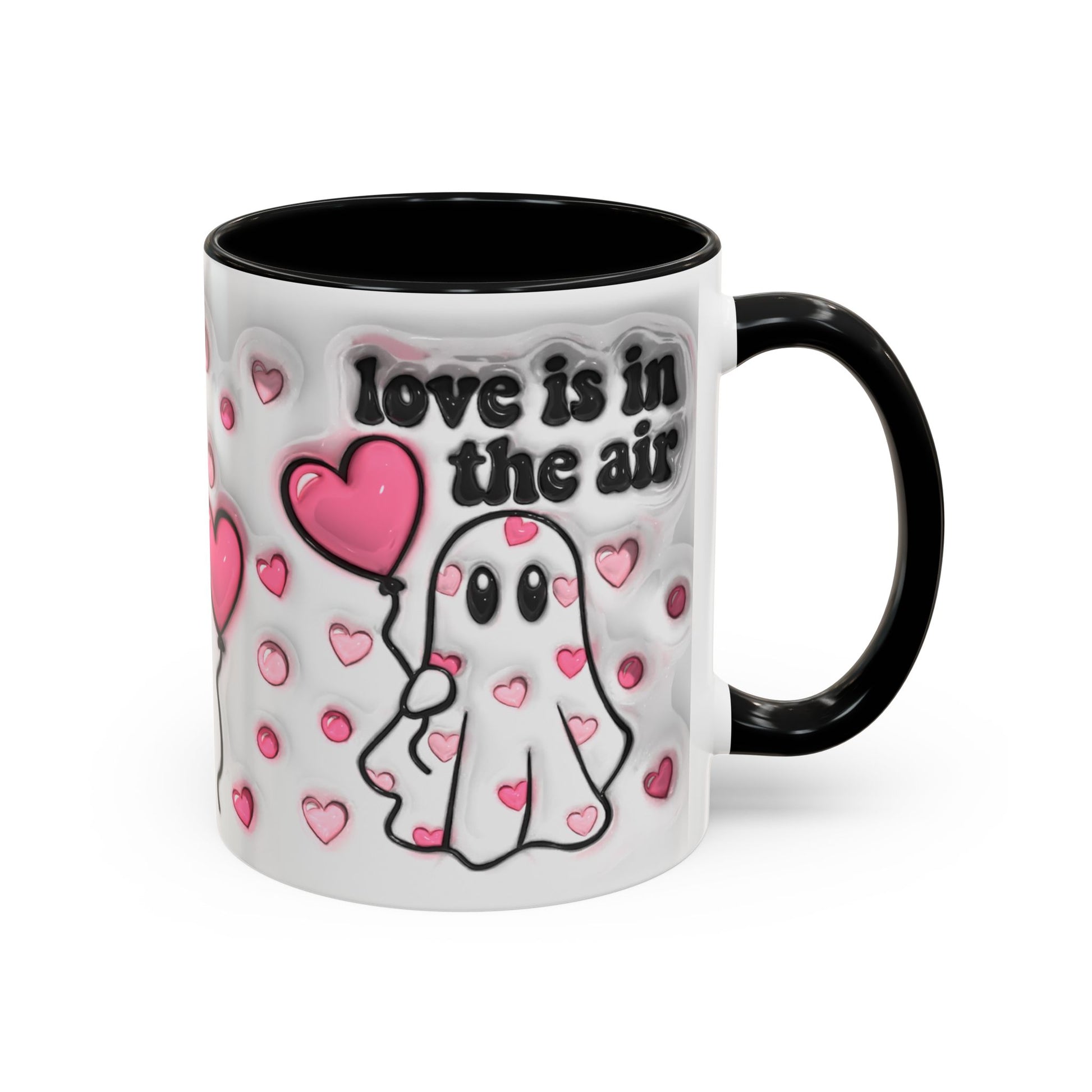 "Love is in the Air" Accent Coffee Mug – Perfect Valentine’s Day Gift (11oz & 15oz) Mely Mela