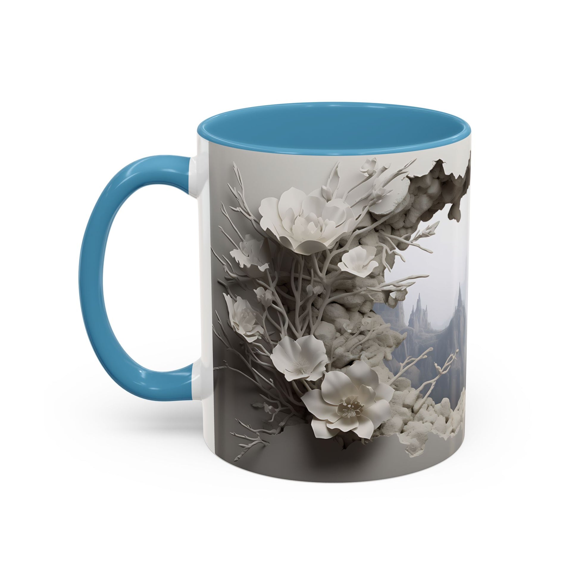 Elevate Your Morning Routine with the 3D Misty Forest - Accent Coffee Mug (11, 15oz) Mely Mela