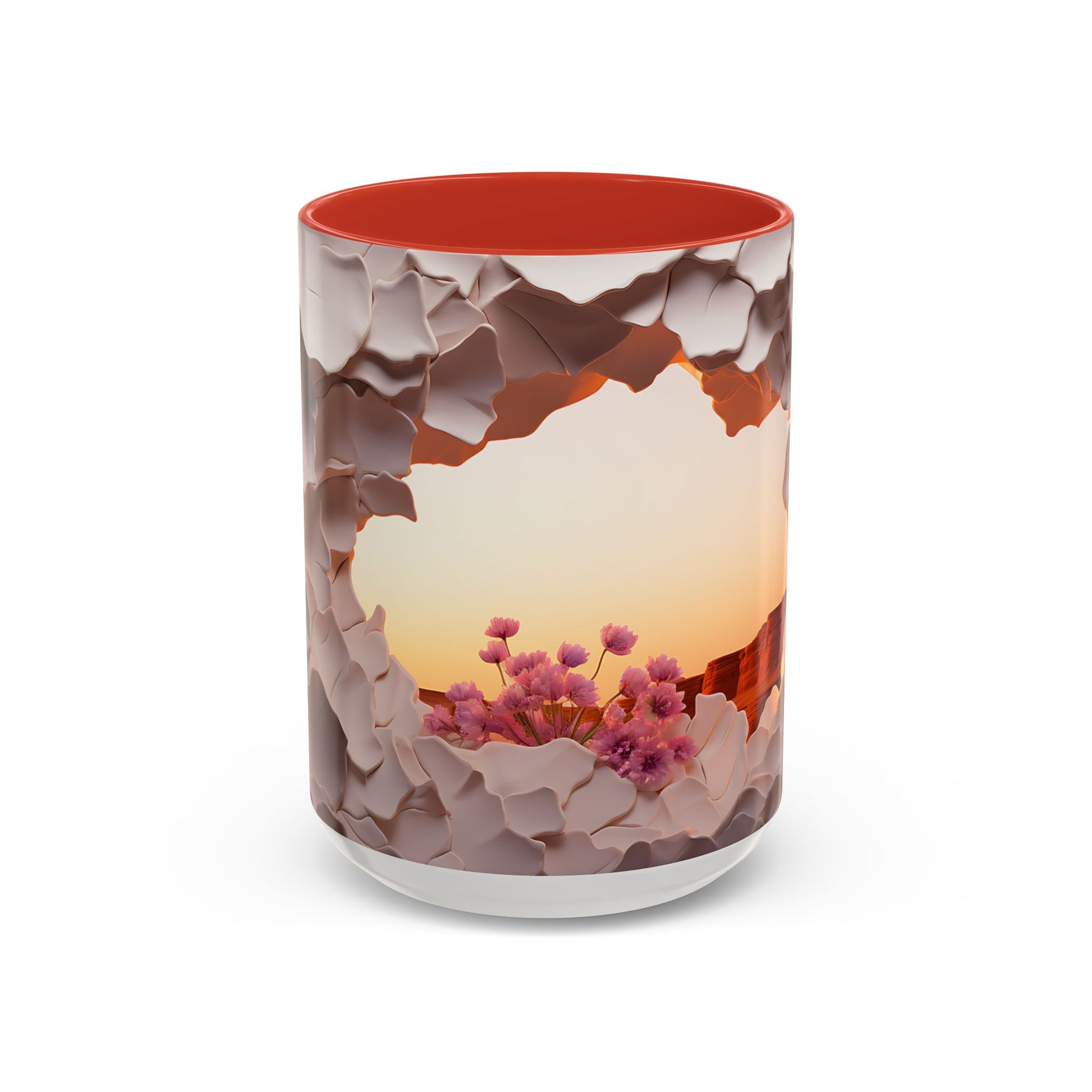 Elevate Your Coffee Break with the 3D Canyon at Dusk - Accent Coffee Mug (11oz, 15oz) Mely Mela